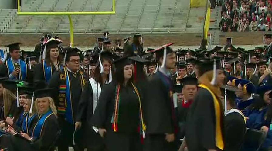 Students walk out during Pence commencement speech