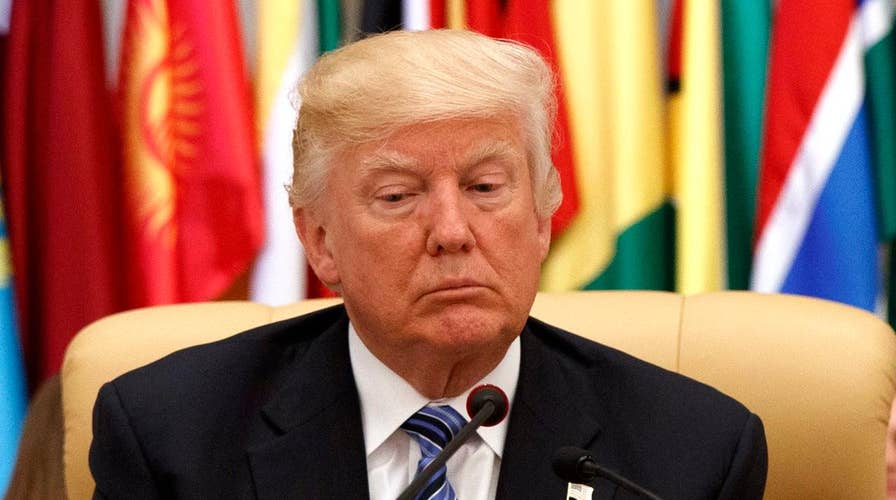 President Trump ditches campaign rhetoric on Mideast trip