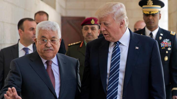 Donald Trump meets with Palestinian President Abbas