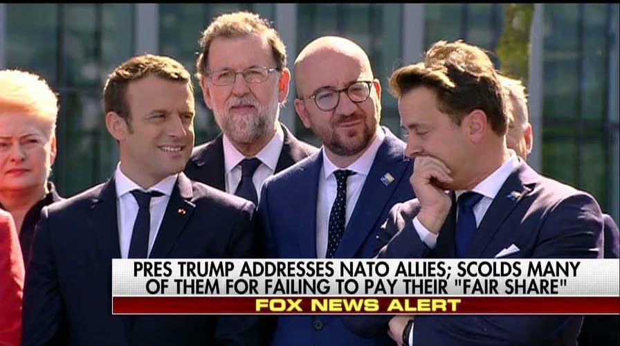 Leaders Appear to Snicker as Trump Calls on NATO Allies to Pay Their 'Fair Share'