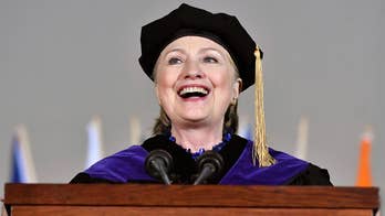 Clinton takes aim at Trump during commencement address at alma mater