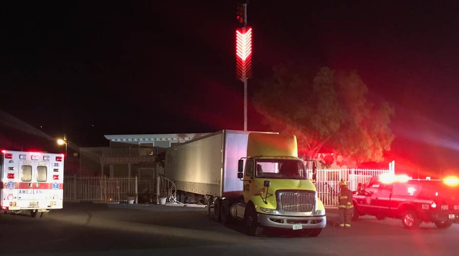 Masked man crashes tractor trailer into Bunny Ranch brothel