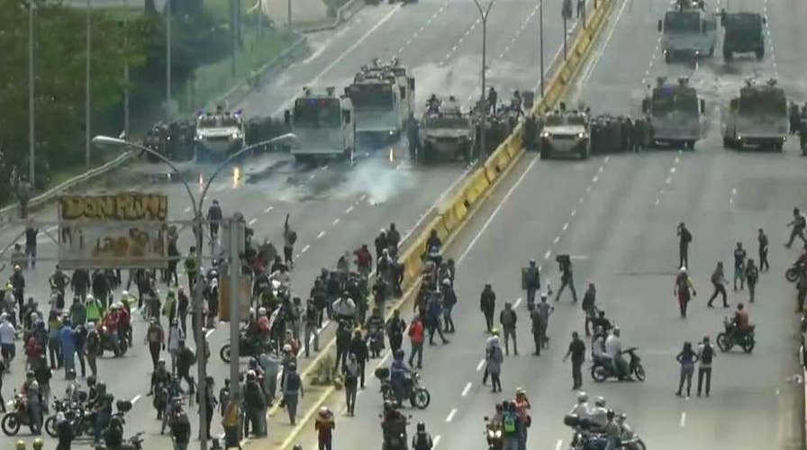 Anti-government protests underway in Caracas, Venezuela