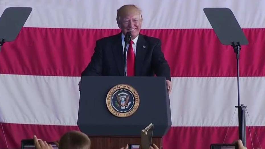 President Trump addresses US troops in Sigonella, Italy 