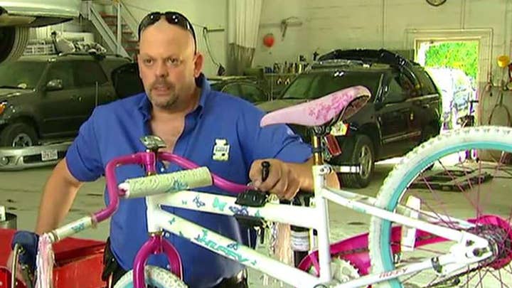 Man with degenerative brain disease provides bikes to kids