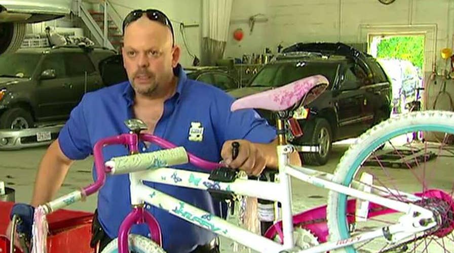 Man with degenerative brain disease provides bikes to kids