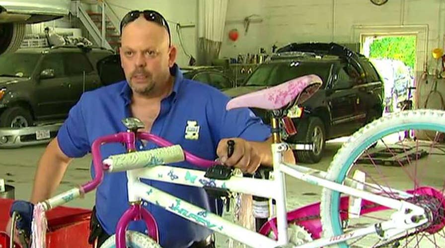 Man with degenerative brain disease provides bikes to kids