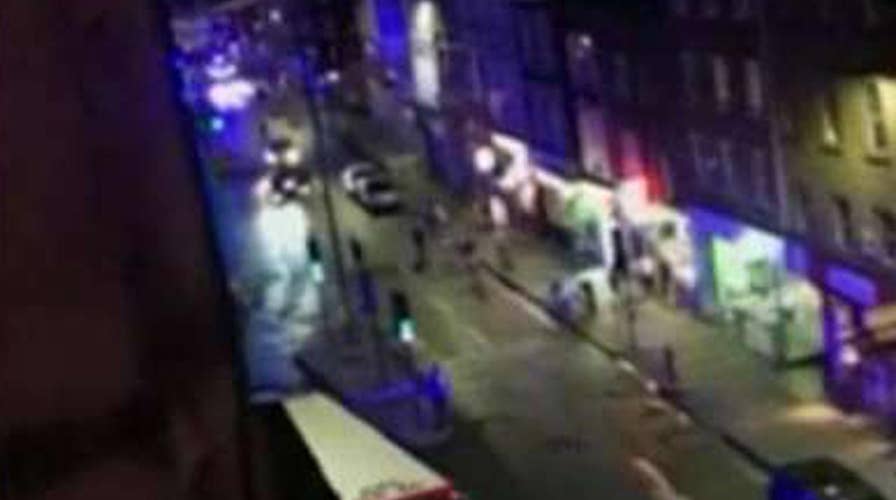 Gunfire caught on video overlooking scene of London attack