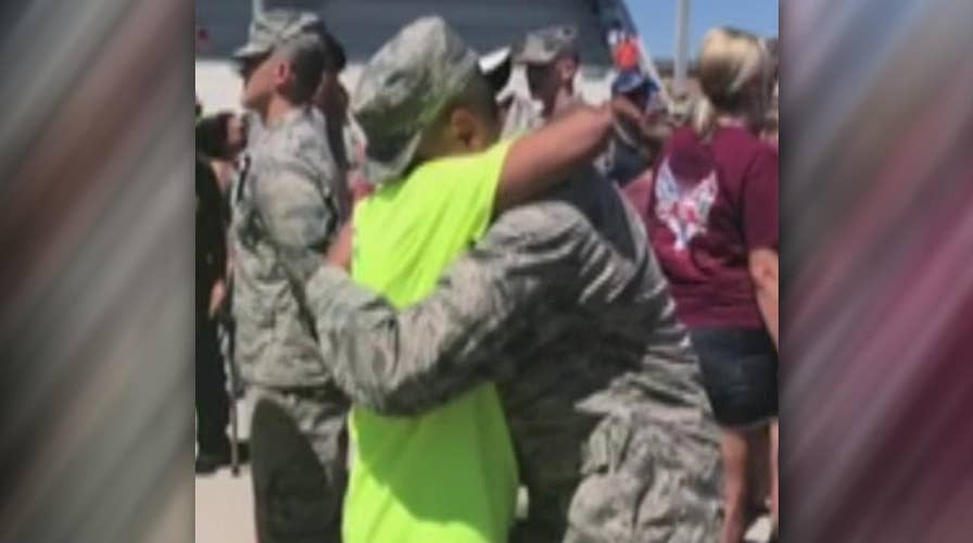 Dad with ALS stands to 'tap out' Airman son