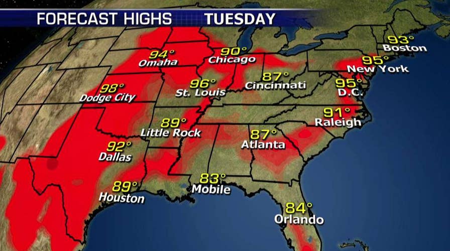 National forecast for Tuesday, June 13