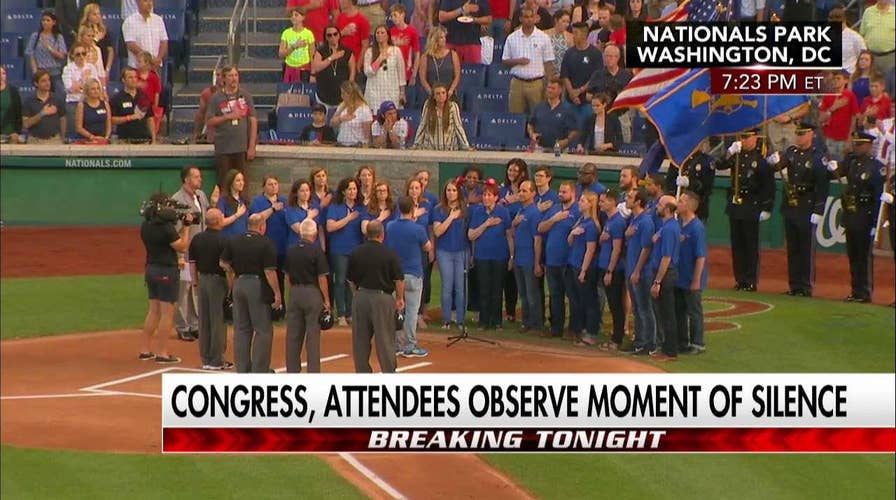 National anthem at baseball game