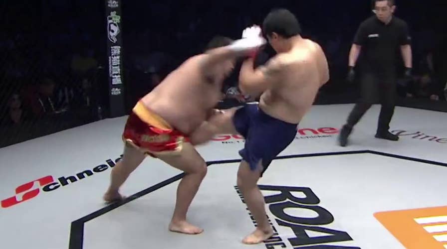 Brutal kick to groin ends MMA bout; fighter hospitalized
