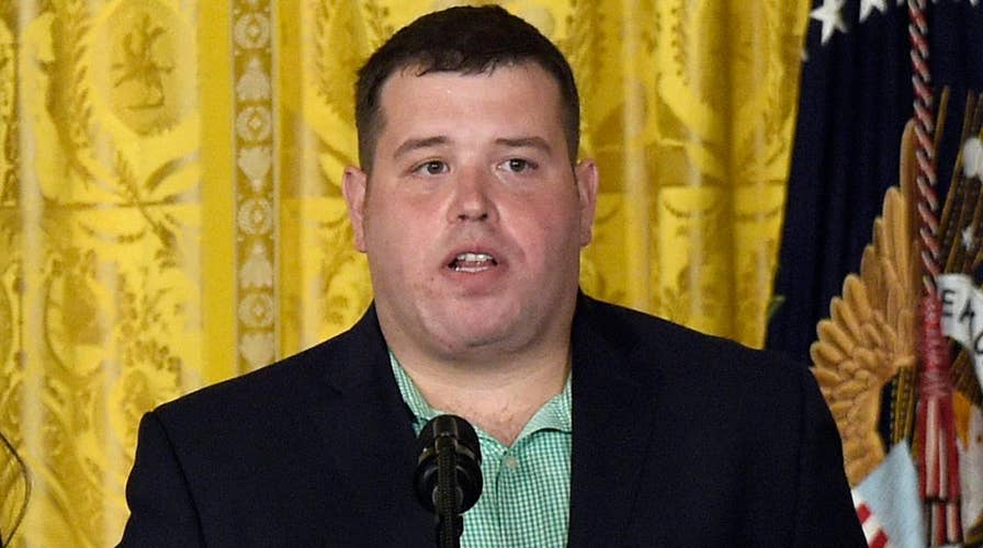 Sgt. Verardo thanks Trump at VA Accountability Act signing