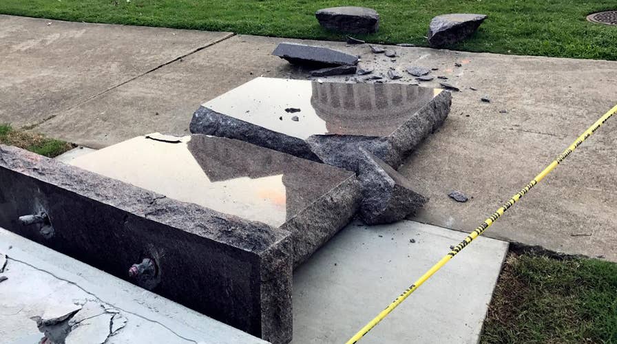 Ten Commandments monument destroyed in Arkansas