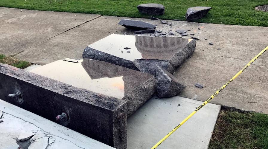 Ten Commandments monument destroyed in Arkansas