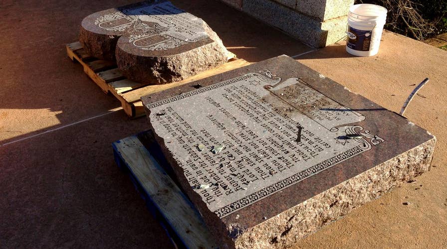 Arrests made after Ten Commandments monument shattered