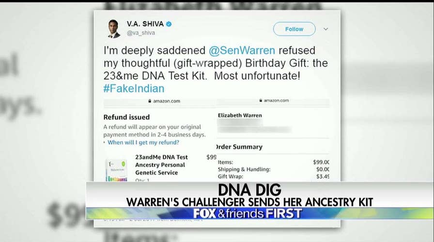 Warren's challenger sends DNA test