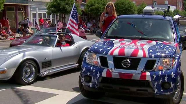 Proud American: On the parade route in Southport, NC 
