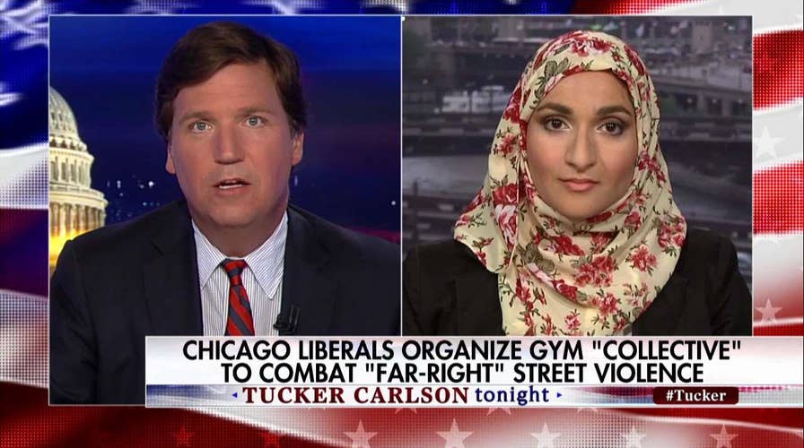 Tucker Carlson vs Antifa Person