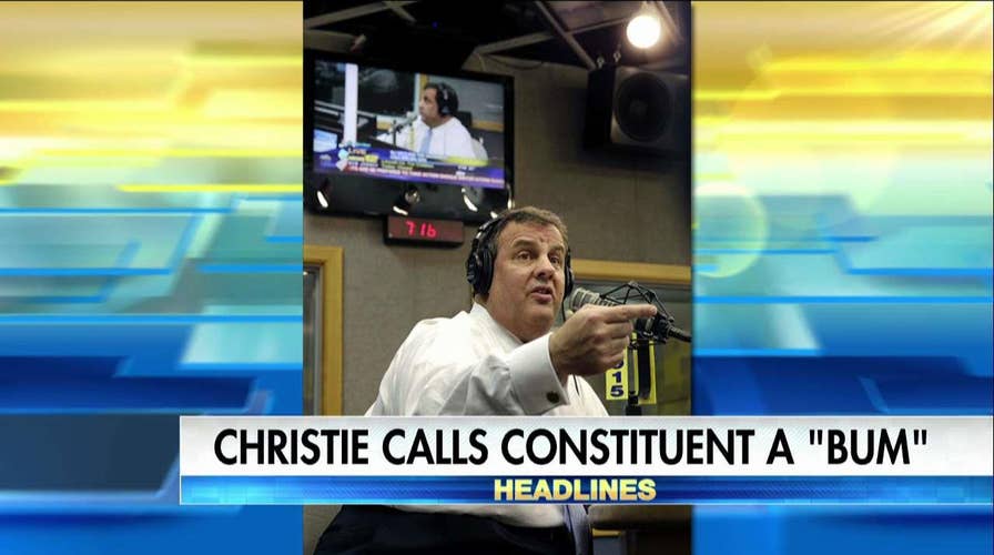 Christie calls constituent a "bum"