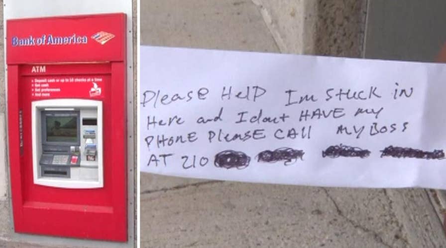 Man stuck in ATM sends note for help through receipt slot