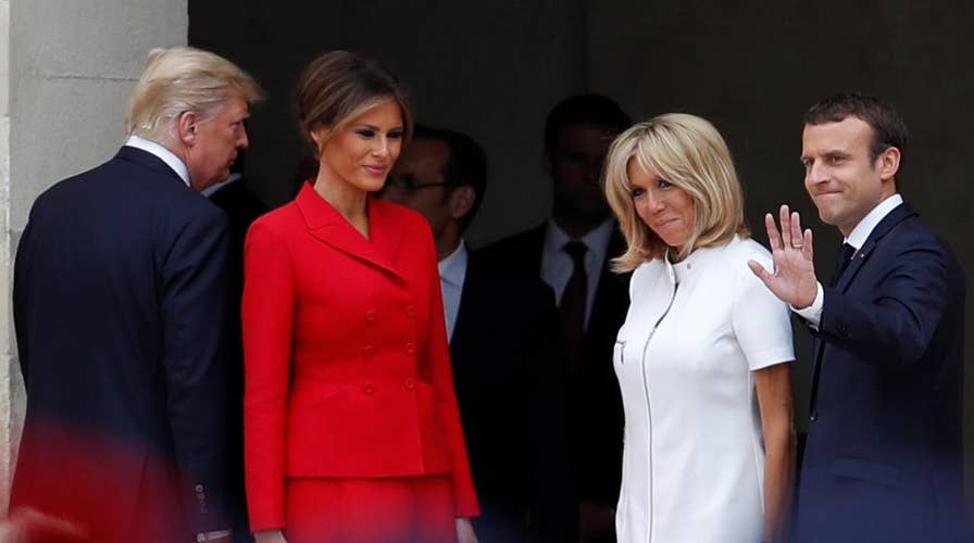 Trump compliments Macron's wife: 'You're in such good shape'