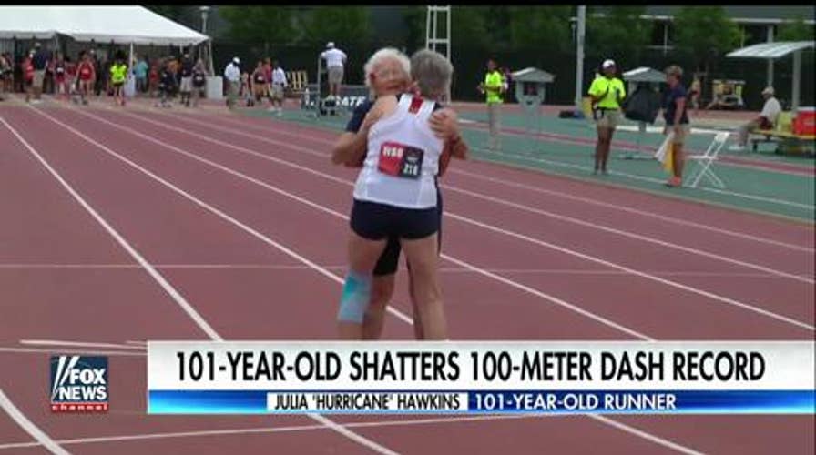 Runner sets sprint record at 101 years old.