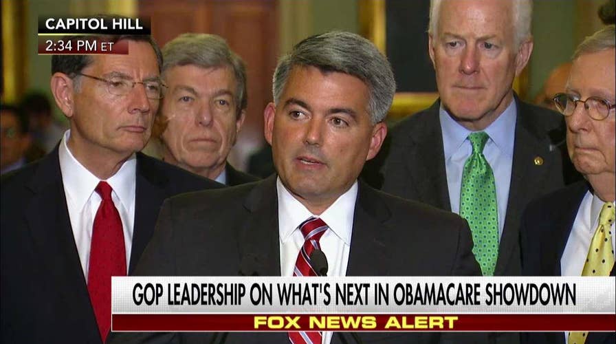 Gardner calls out Dems for "spiking the football."