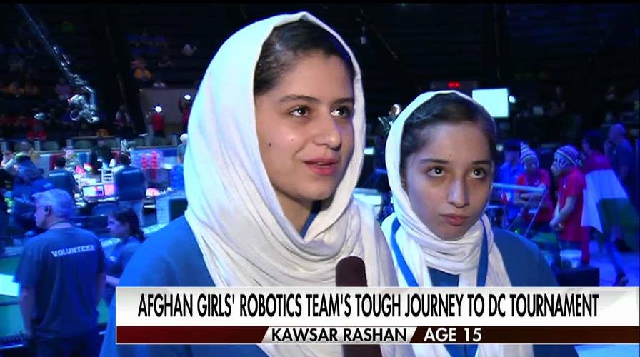 Afghan Girls talk Robotics Competition