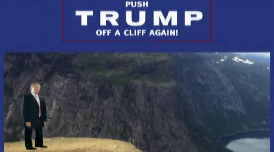 Rosie O'Donnell promotes 'Push Trump Off a Cliff' game