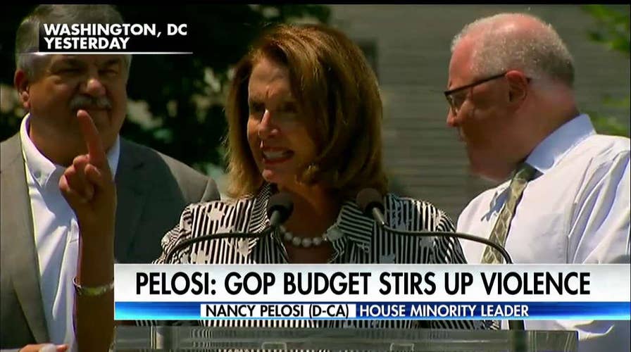Pelosi: GOP budget stirs up violence.