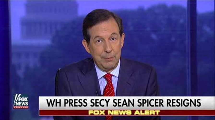 Wallace on Spicer's departure: tremendous disarray in White House.