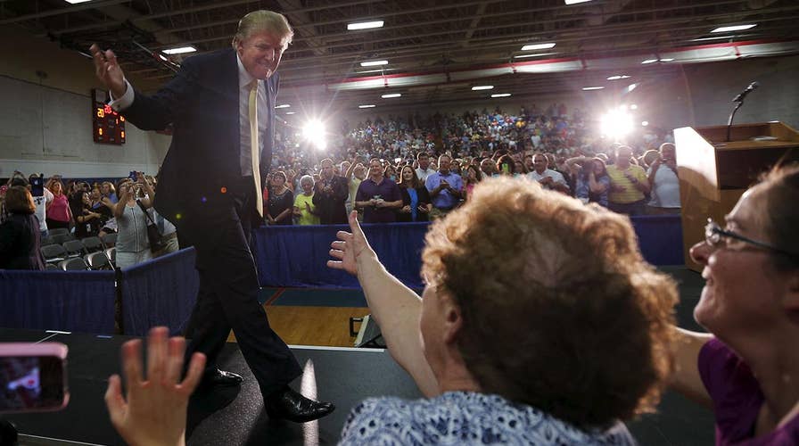 Trump hits the road as GOP senators work on health care