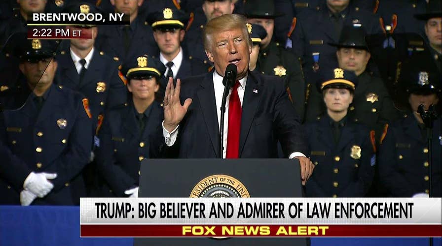 Trump Talks MS-13 in Brentwood