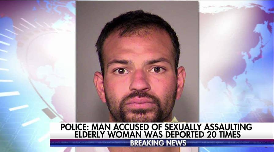 Man accused of raping elderly woman was deported 20 times.