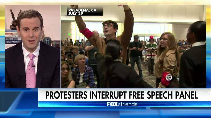 Guy Benson, Ann Coulter panel disrupted by protesters.