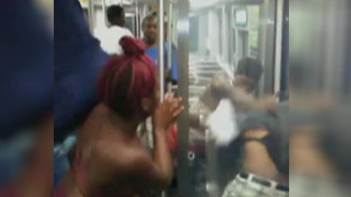 Mob beating aboard Dallas train caught on video