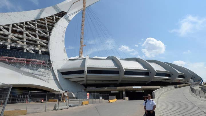 Montreal's Olympic Stadium now a temporary refugee shelter