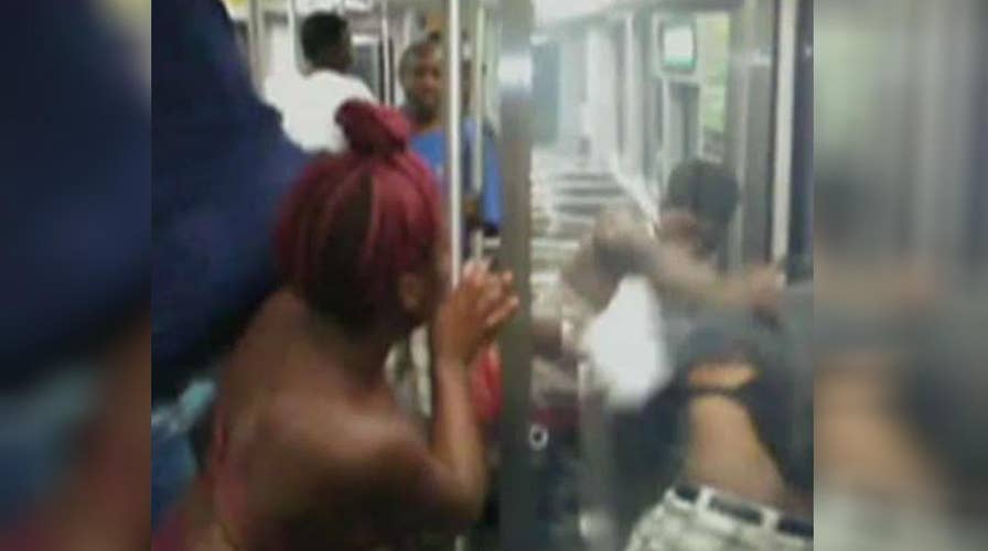 Mob beating aboard Dallas train caught on video