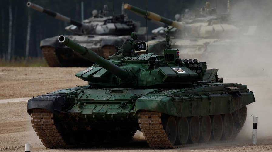 Gigantic tank battle competition going on in Russia