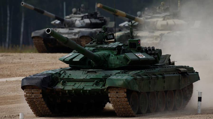 Gigantic tank battle competition going on in Russia
