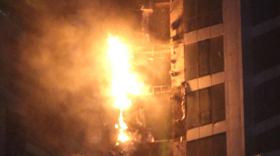 Massive fire engulfs Dubai skyscraper
