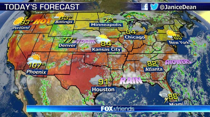 National forecast for Thursday, August 10