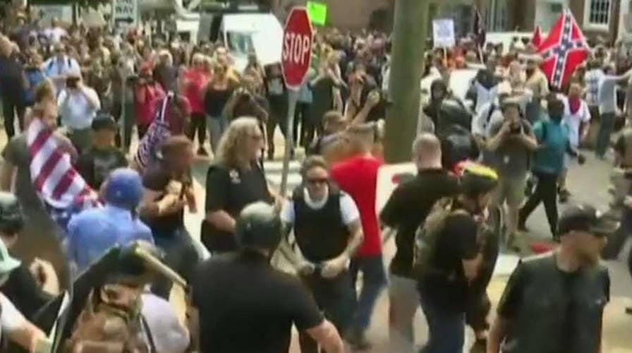 White nationalists and counter-protesters clash in Virginia 