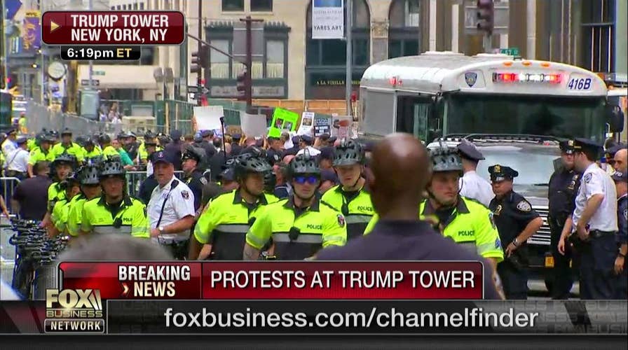 Protests Begin at Trump Tower
