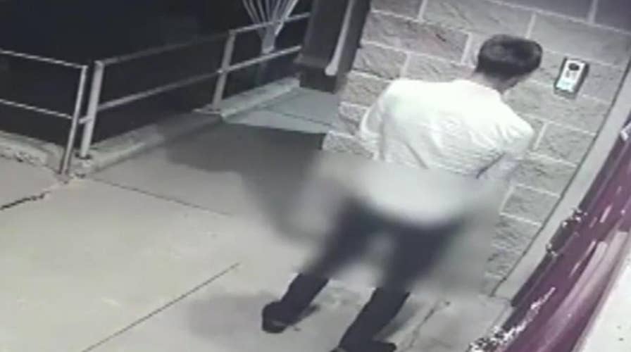 Man caught on camera urinating on synagogue