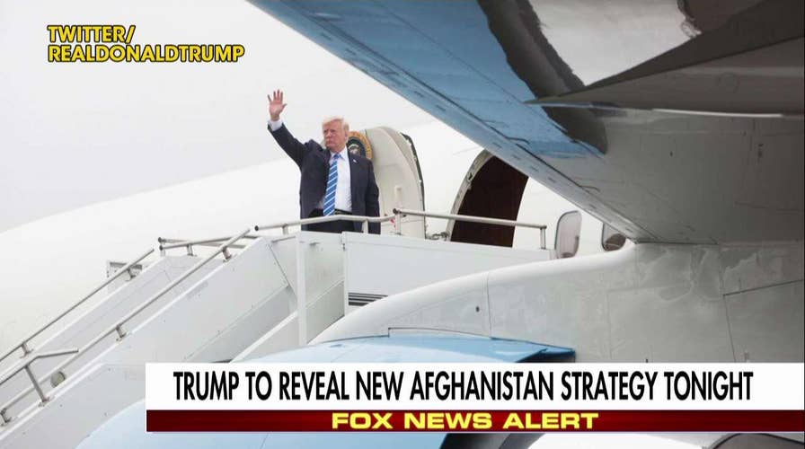 President Trump to address nation on Afghanistan.