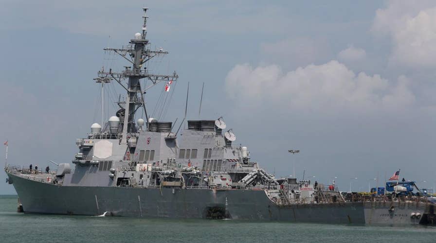 Soldiers missing after Navy destroy collides with oil tanker