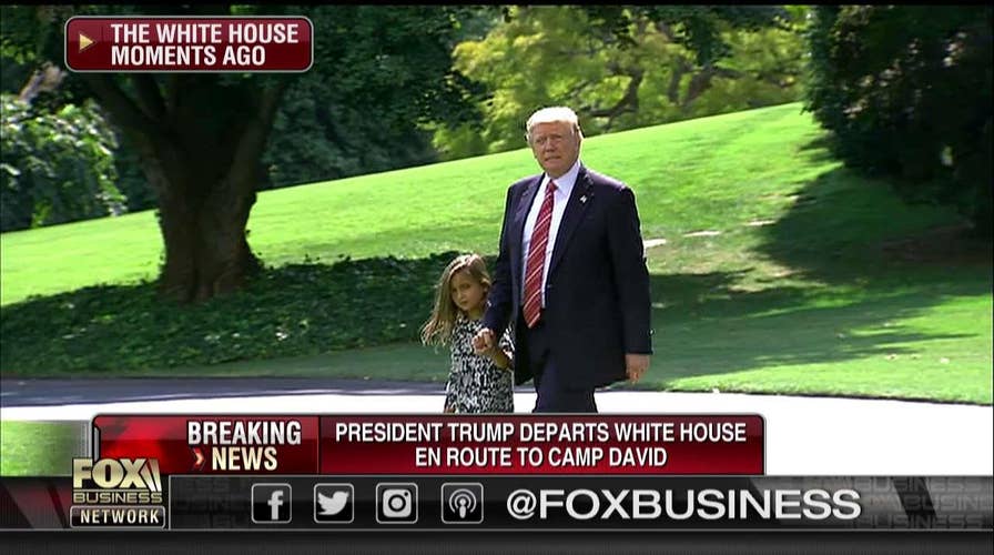 President Trump departs White House en route to Camp David