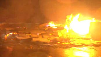 Harvey sparks fire in Corpus Christi, town home in flames, dramatic video shows